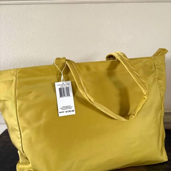 Vera Bradley Nylon Hathaway Tote Bag Golden Olive-NWT - Picture 5 of 8